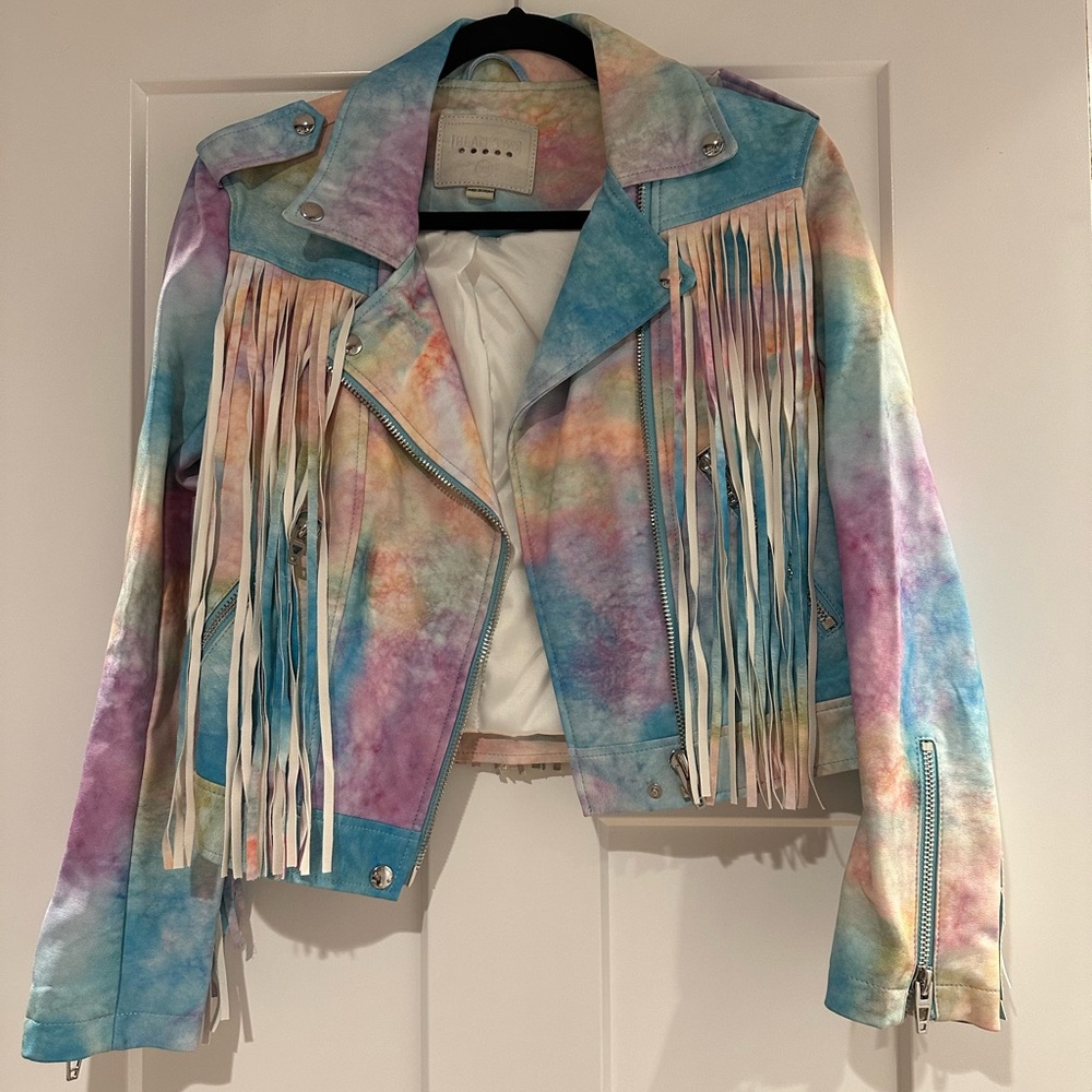 BlankNYC faux leather biker jacket- size small